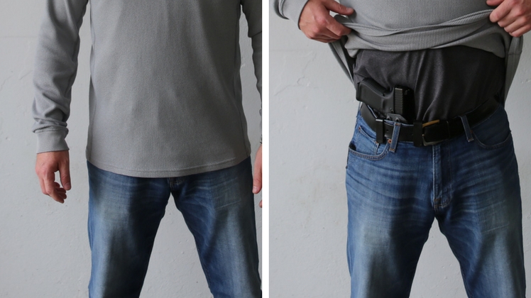 Man carrying a concealed weapon